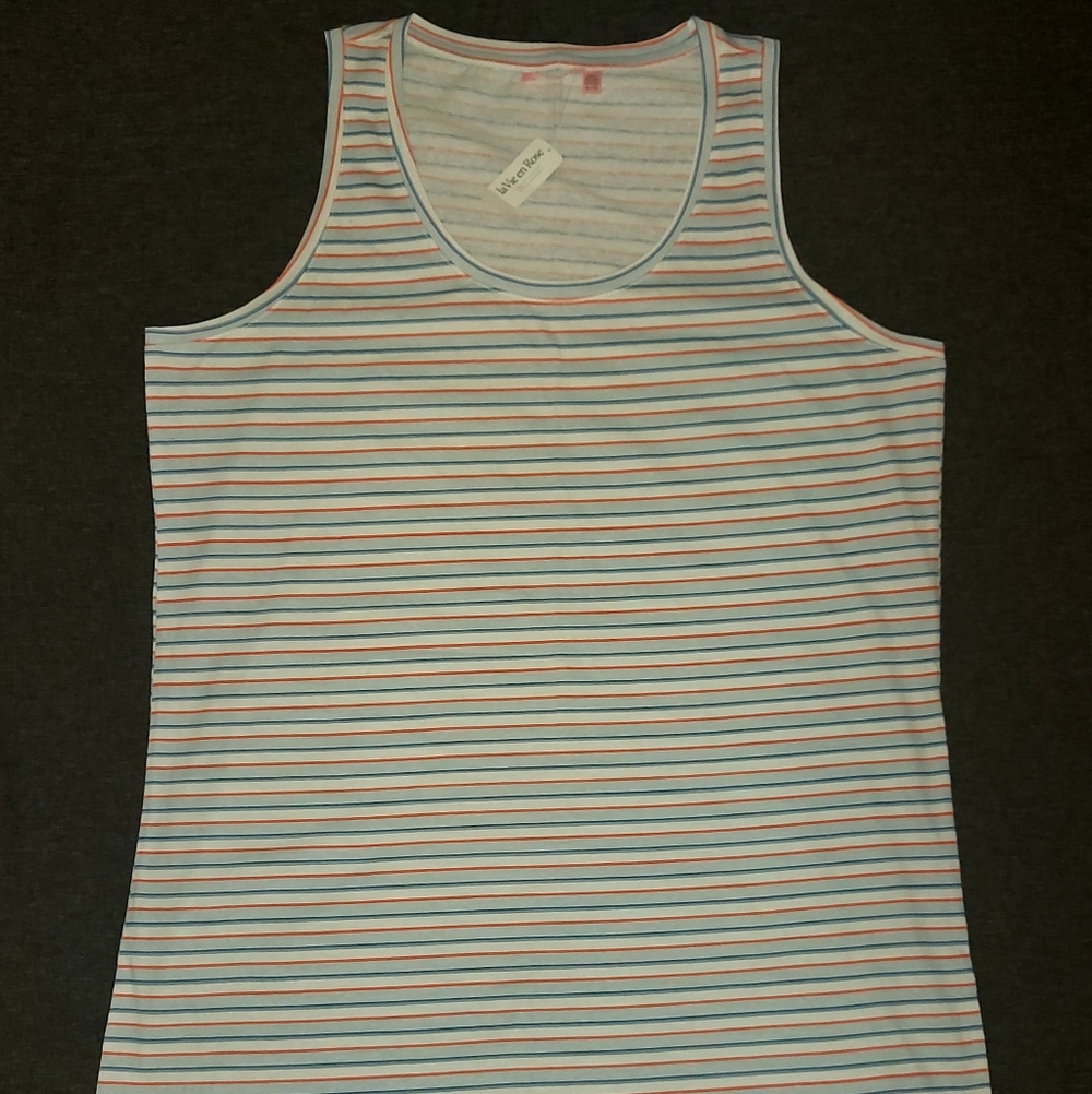 La Vie En Rose Multicolor Striped Tank Top